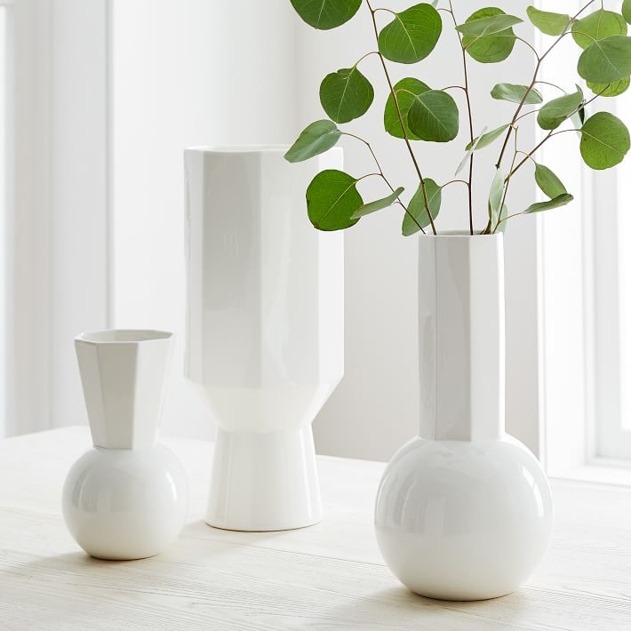 White Porcelain Urn Vases thumbnail 2