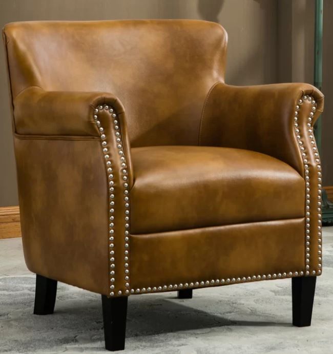 Gail Faux Leather Armchair thumbnail 3