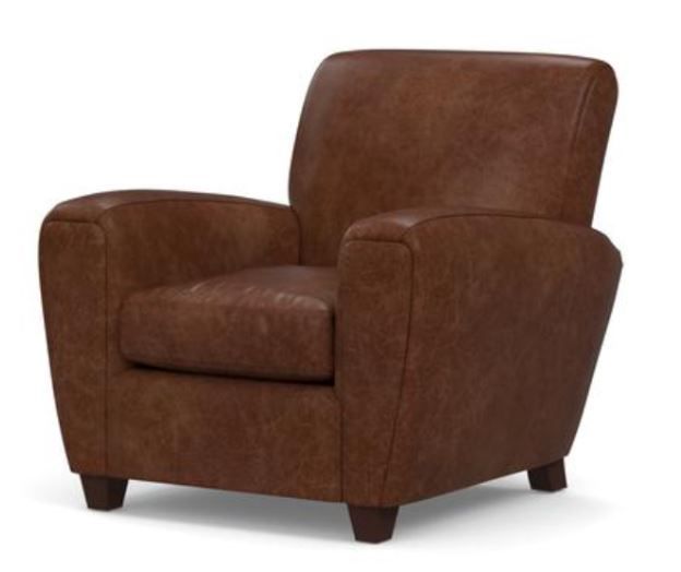 Manhattan Square Arm Leather Armchair thumbnail 5
