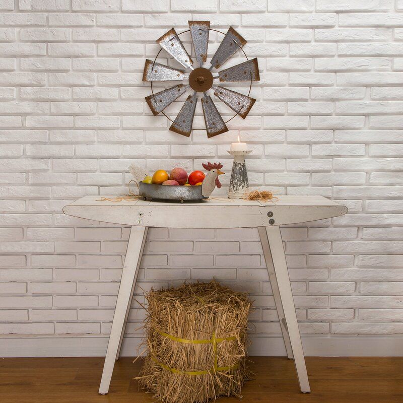 Galvanized Wind Spinner Wall Decor thumbnail 3