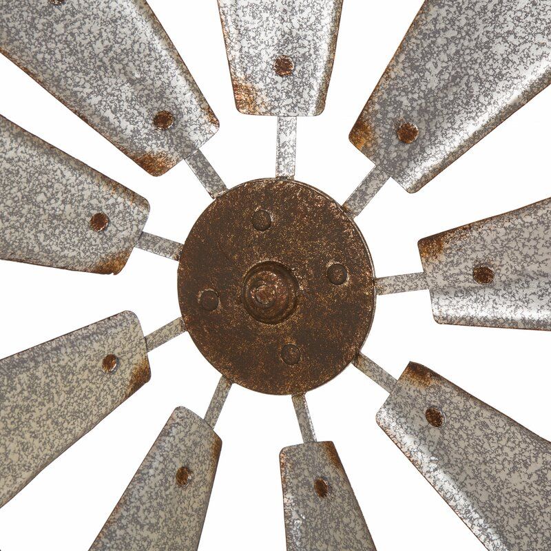 Galvanized Wind Spinner Wall Decor thumbnail 4