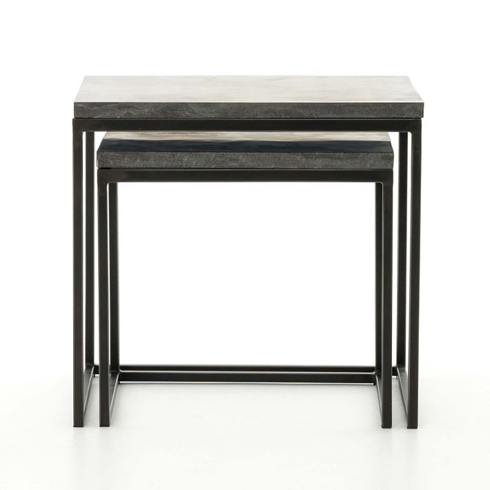 Limestone and Iron Nesting Tables thumbnail 2