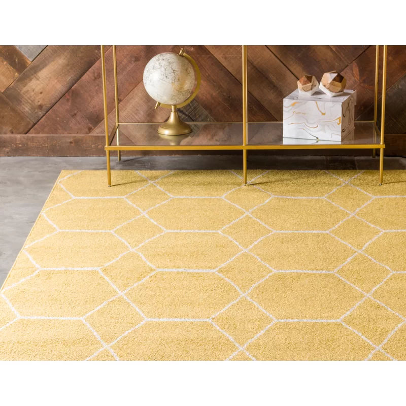 Elborough Geometric Yellow Rug-5'x8' thumbnail 4