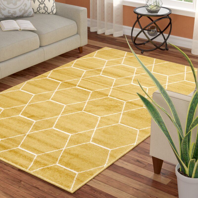 Elborough Geometric Yellow Rug-5'x8' thumbnail 3