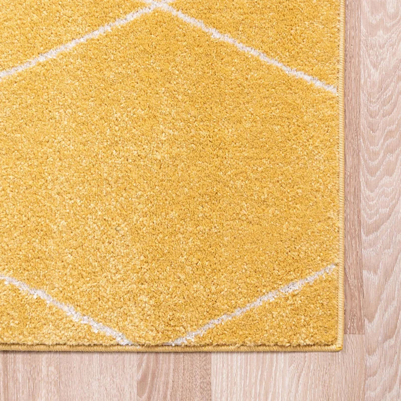 Elborough Geometric Yellow Rug-5'x8' thumbnail 5