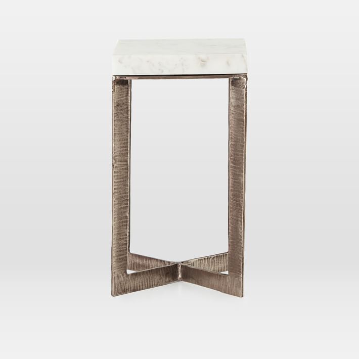 Marble Topped Crossbase Side Table thumbnail 3