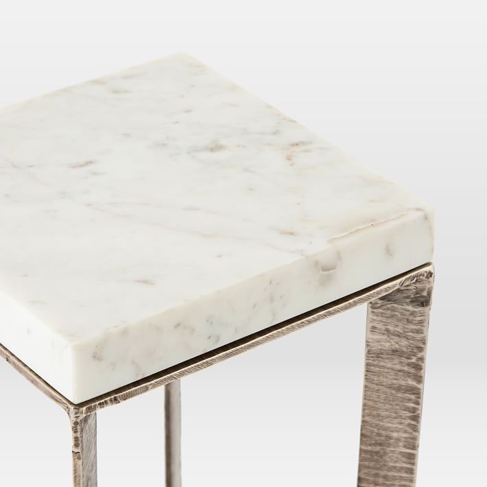Marble Topped Crossbase Side Table thumbnail 5