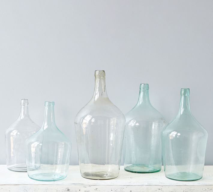 Vintage Glass Wine Bottle Vases thumbnail 2