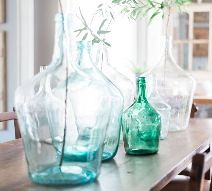 Vintage Glass Wine Bottle Vases thumbnail 3