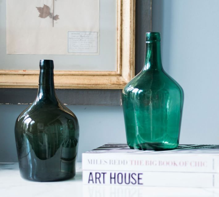 Vintage Glass Wine Bottle Vases thumbnail 4