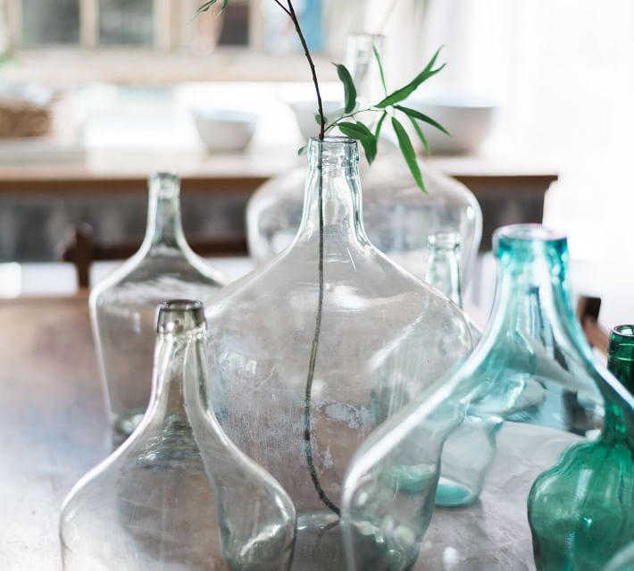 Vintage Glass Wine Bottle Vases thumbnail 5