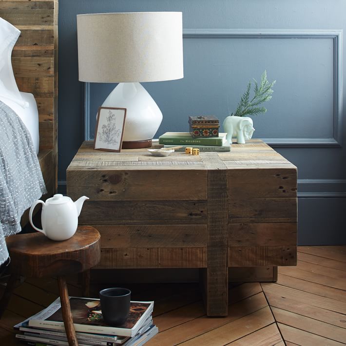 Emmerson Reclaimed Wood Block Side Table thumbnail 2