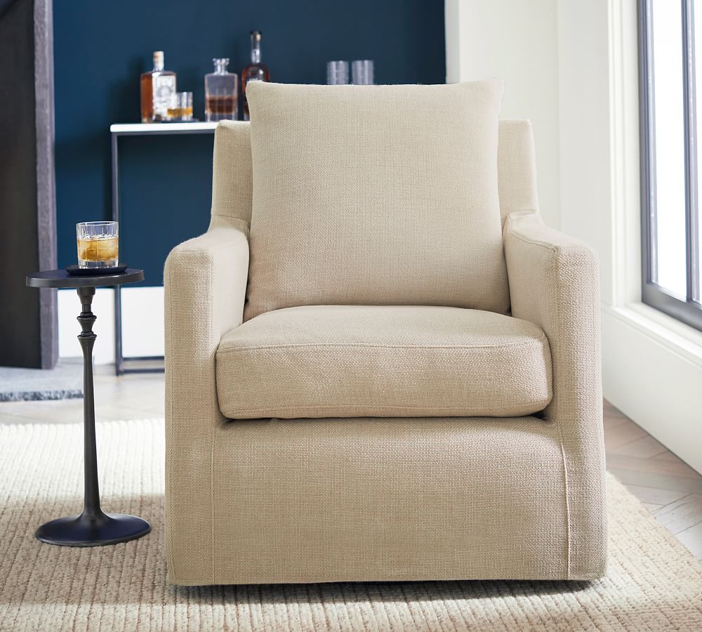 Ayden Square Arm Slipcovered Swivel Glider thumbnail 2