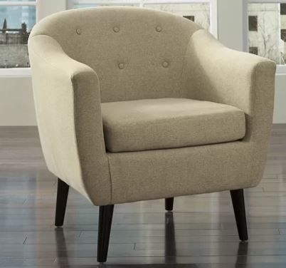Huertas Wide Polyester Barrel Chair thumbnail 3