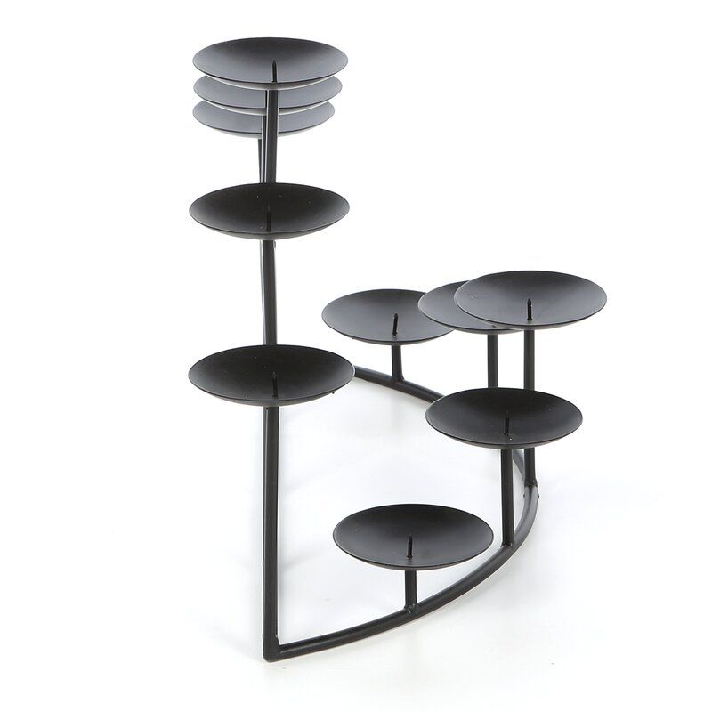 Matte black Joanna Metal Tabletop Candelabra thumbnail 2