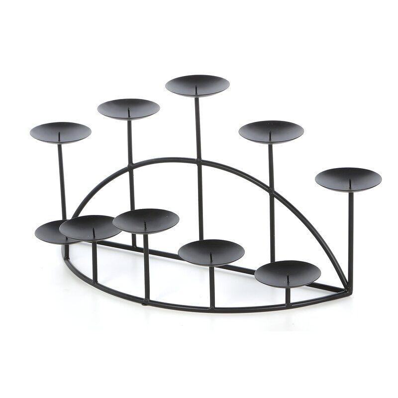 Matte black Joanna Metal Tabletop Candelabra thumbnail 3