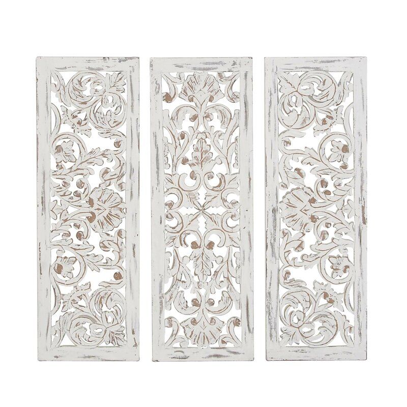 Abbi Piece Carved Ornate Wall Decor Set thumbnail 2
