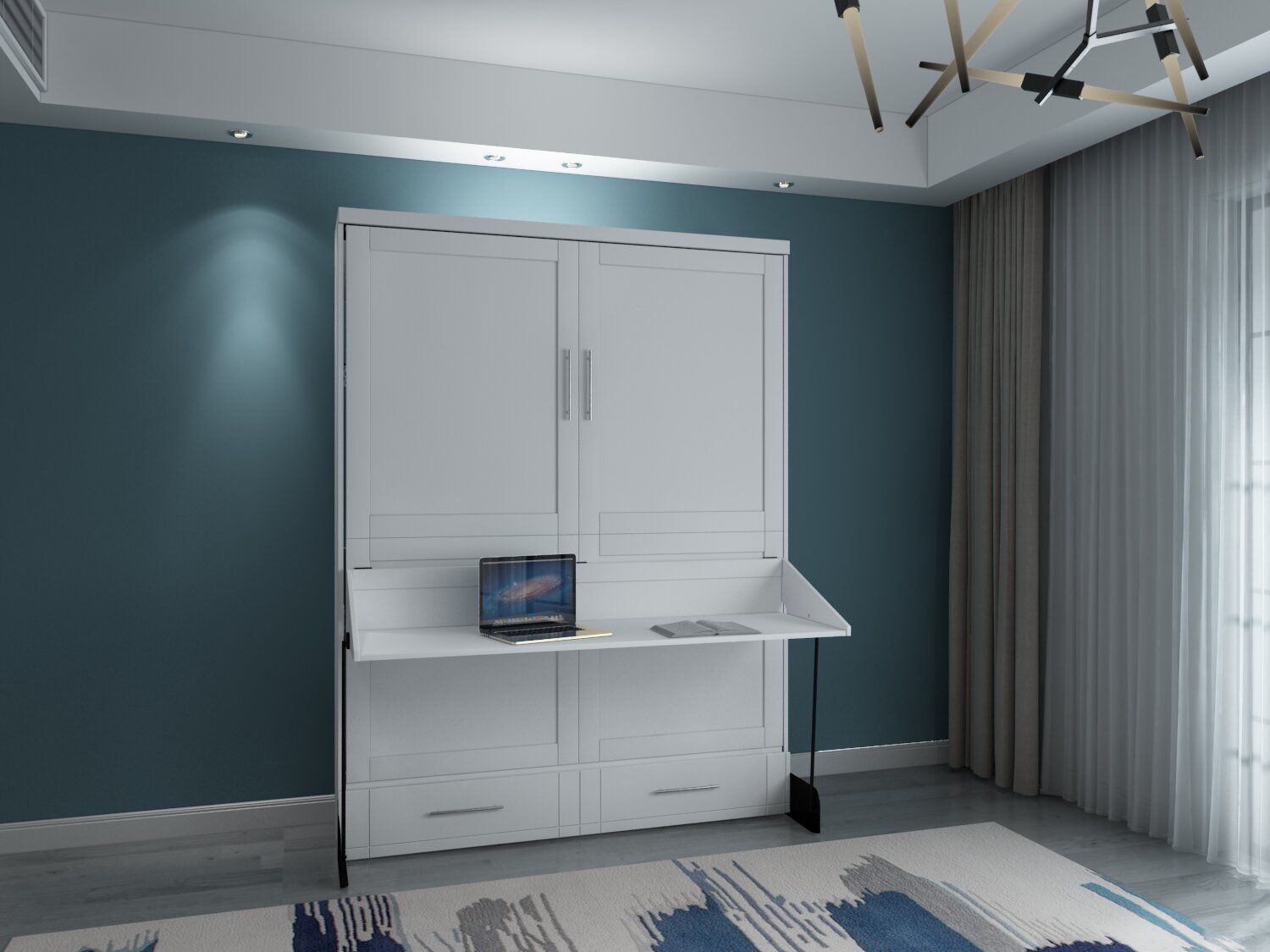 Brentwood Murphy DeskBed-Queen thumbnail 2
