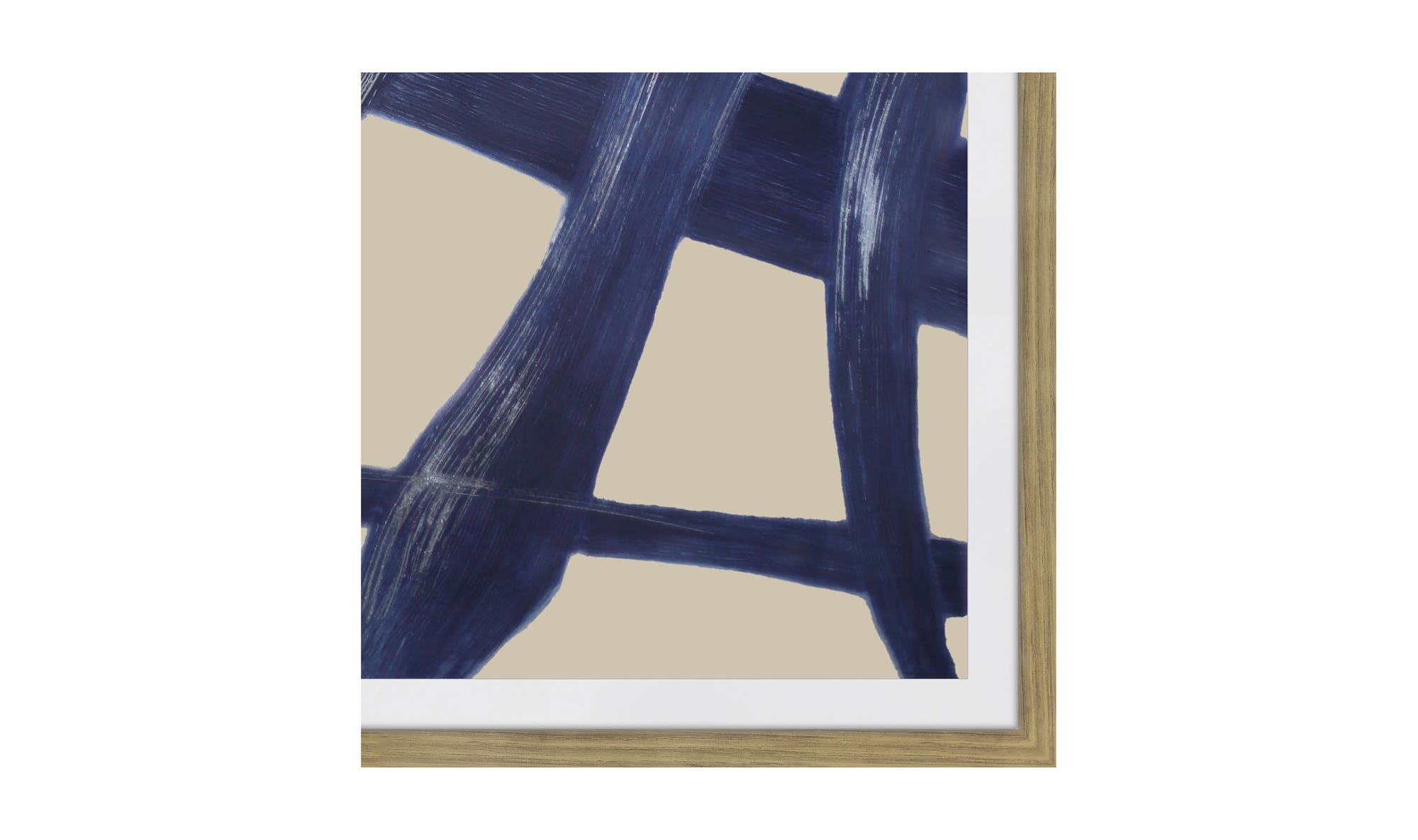 Indigo Strokes Framed Print 2 thumbnail 2