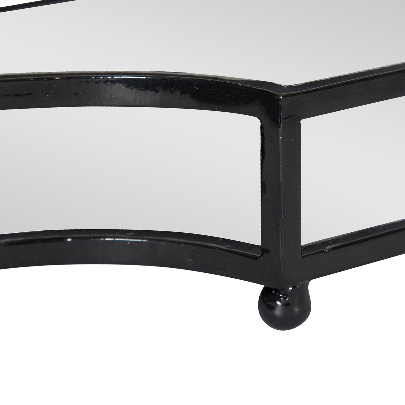 Aayush Metal Mirrored Ornate Scalloped Decorative Vanity Tray thumbnail 3