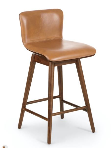Sede Toscana Tan Walnut Swivel Counter Stool thumbnail 3