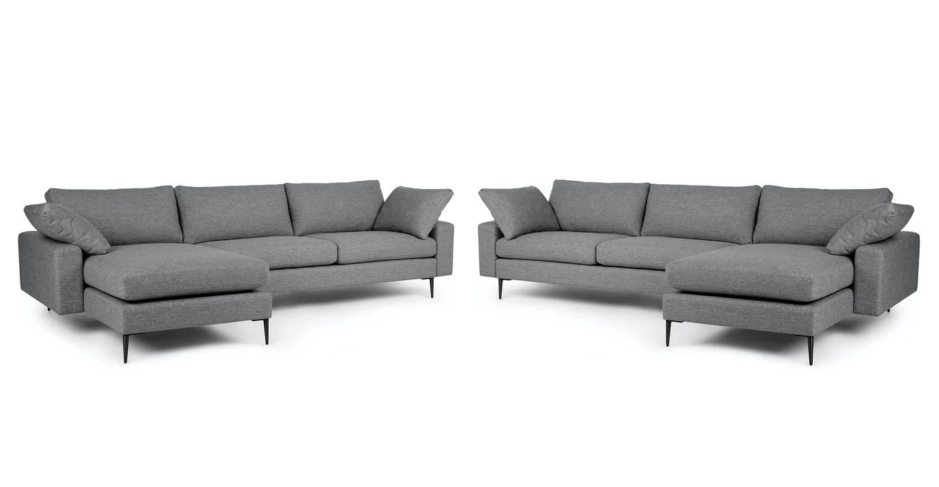 Nova Gravel Gray Reversible Sectional thumbnail 3