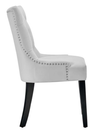 Grant Tufted Velvet Dining Chair - White thumbnail 2