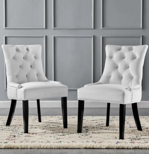 Grant Tufted Velvet Dining Chair - White thumbnail 5