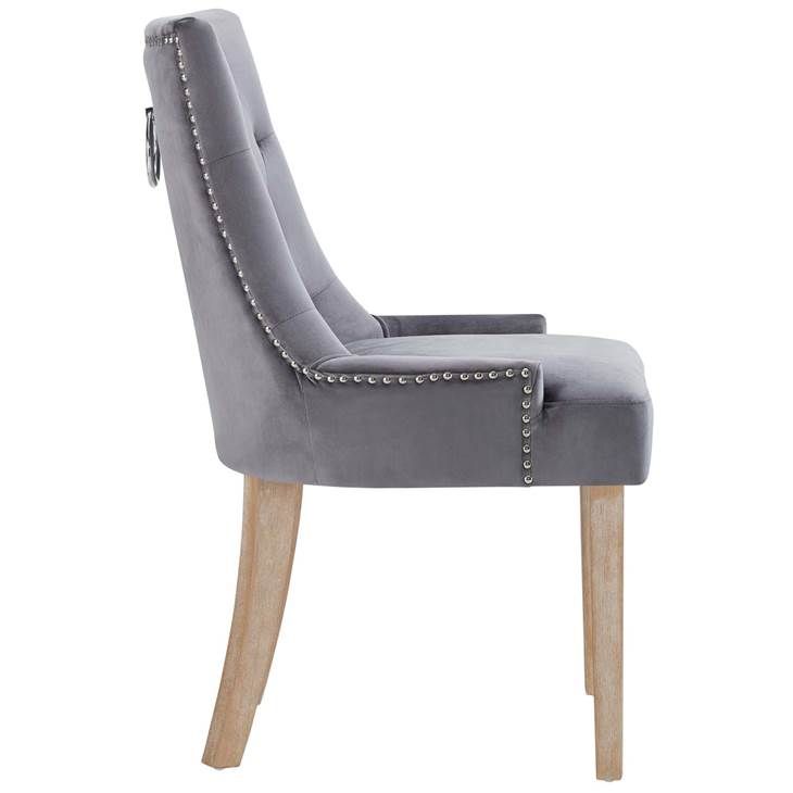 Aesop Velvet Dining Chair - Gray thumbnail 3
