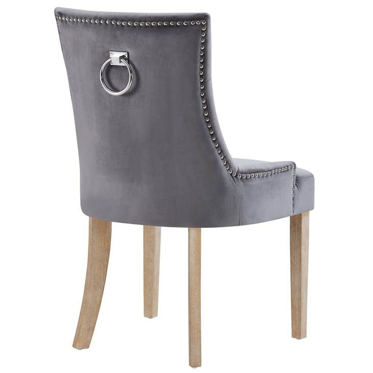 Aesop Velvet Dining Chair - Gray thumbnail 4