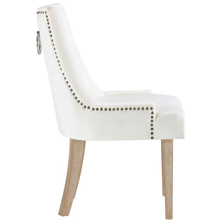 Aesop Velvet Dining Chair - Ivory thumbnail 3