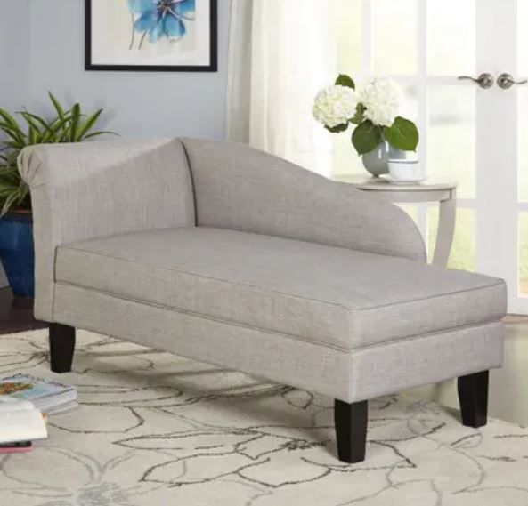 Simple Living Chaise Lounge with Storage Compartment thumbnail 3