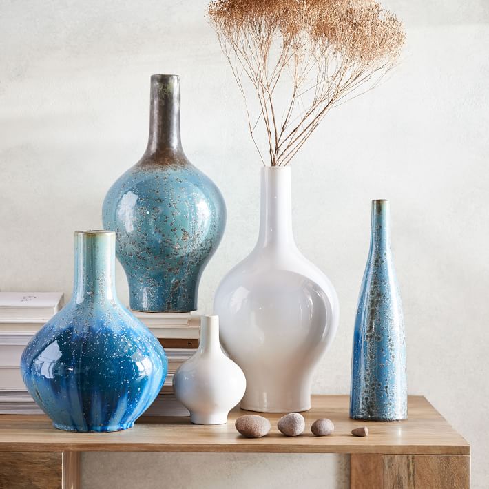 Reactive Glaze Ceramic Vases Ocean Extra tall Bottle thumbnail 3