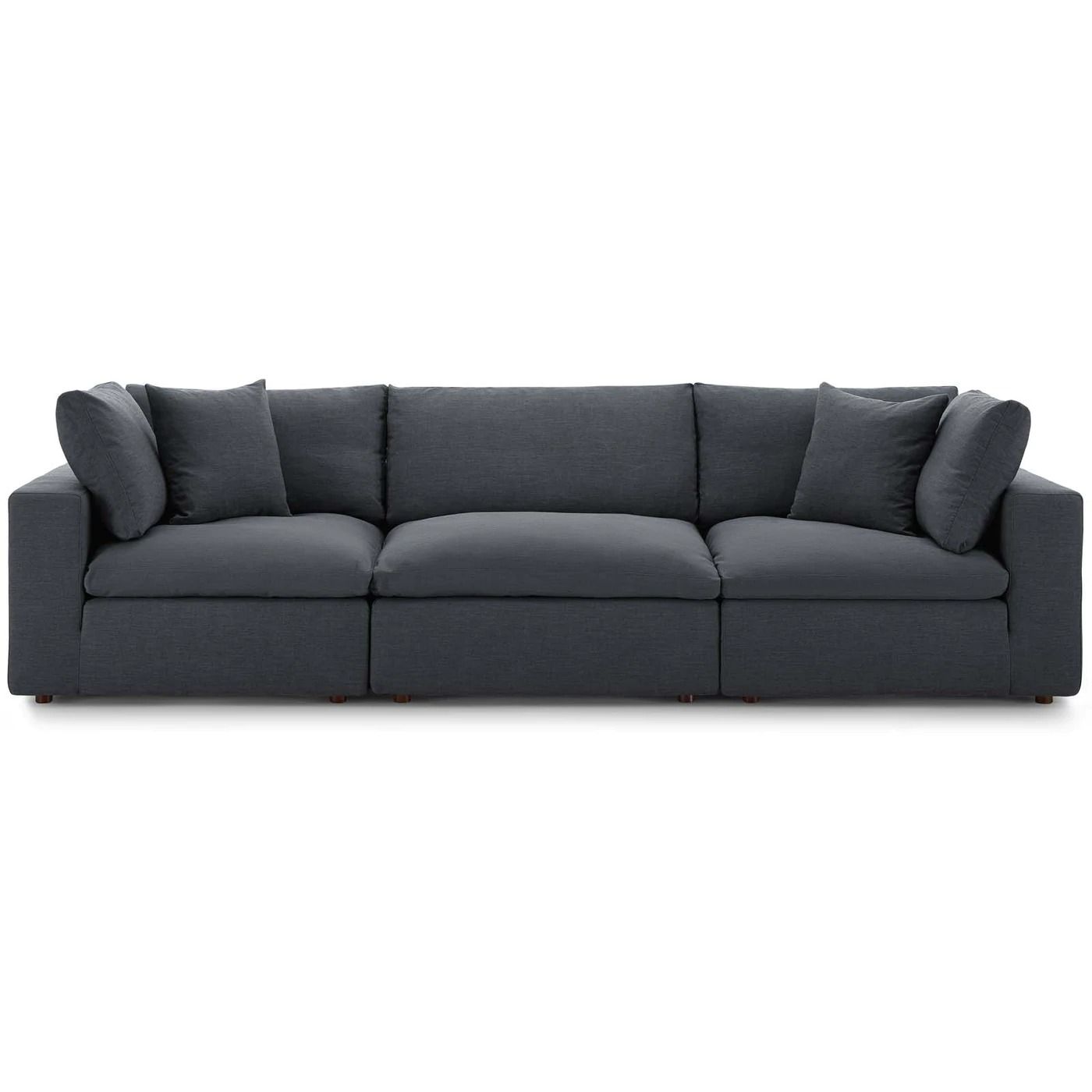 Moxi 3 Piece Sectional Sofa Set Black thumbnail 3