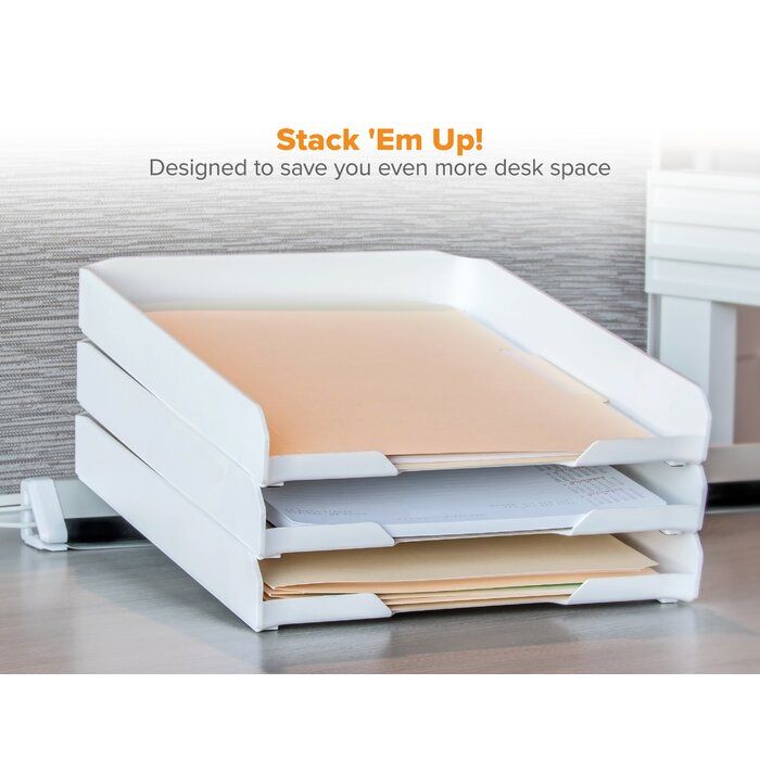 Yokum Letter Tray Stackable Paper Organizer thumbnail 4