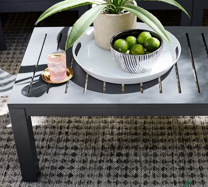 Indio Metal Rectangular Outdoor Coffee Table (43") thumbnail 5