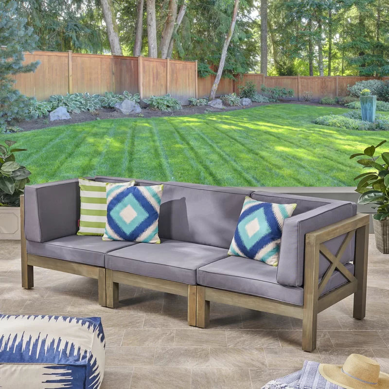 Patio Sofa with Cushions thumbnail 2