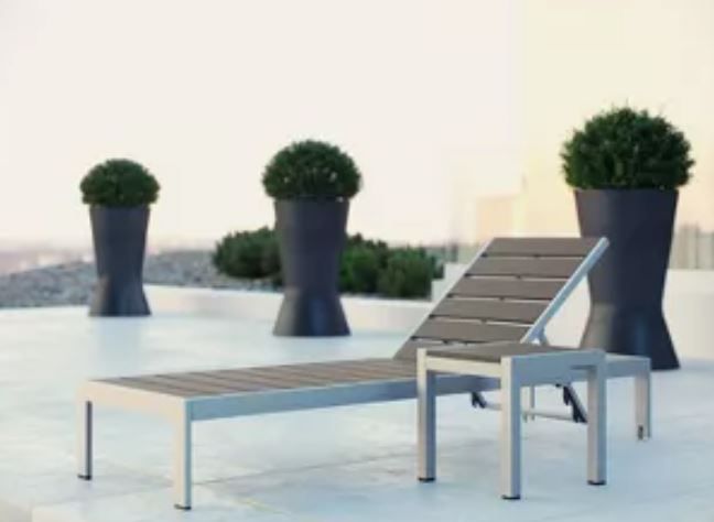 Shore 2pc Outdoor Patio Aluminum Set1 thumbnail 3
