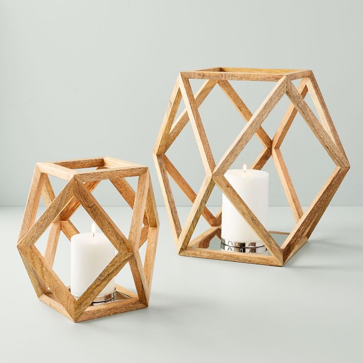 Angular Wood Lanterns thumbnail 2