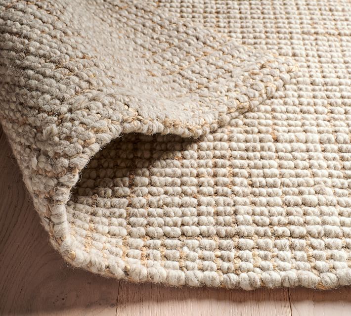 Chunky Wool Jute Rug thumbnail 6