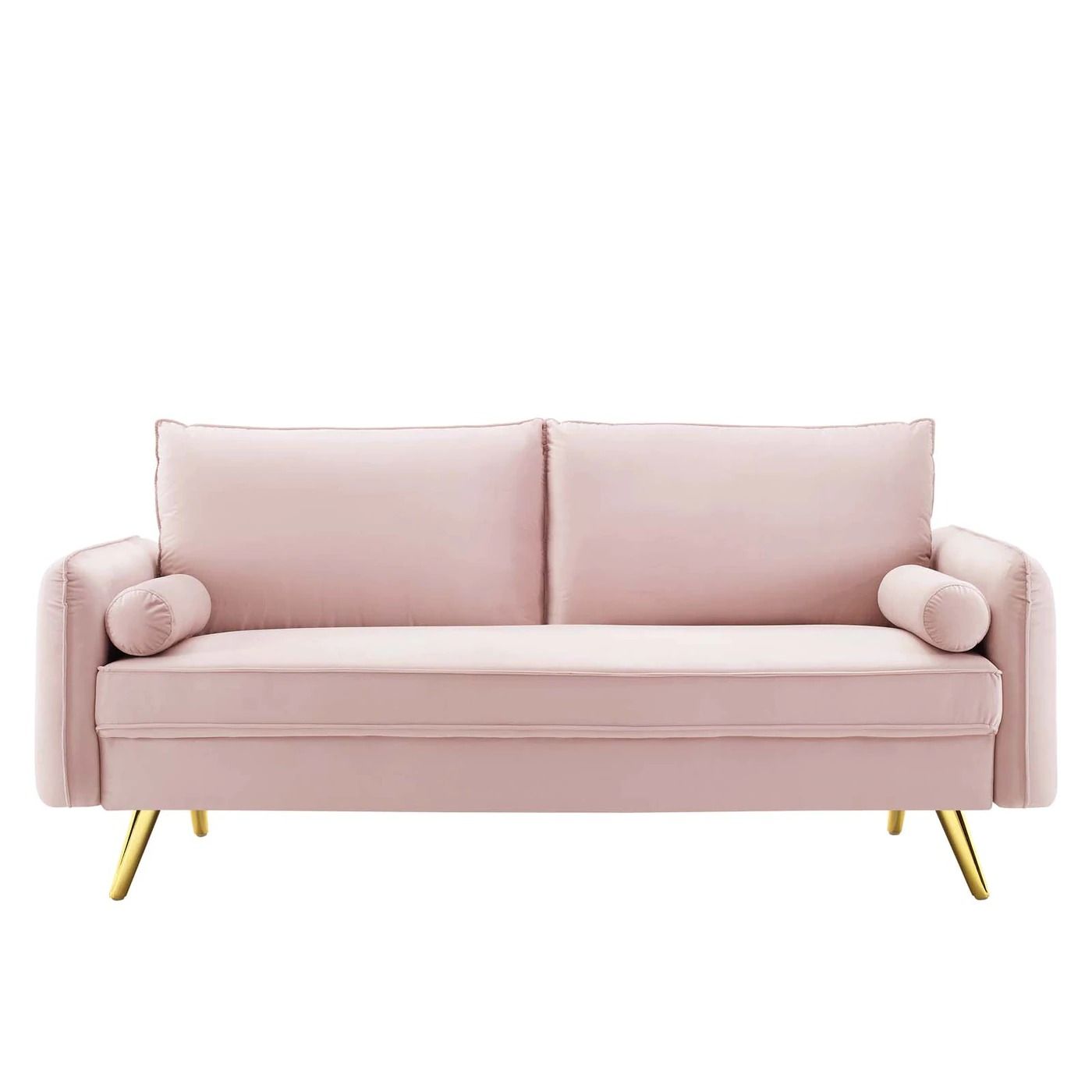 Evie Performance Velvet Sofa - Pink thumbnail 3