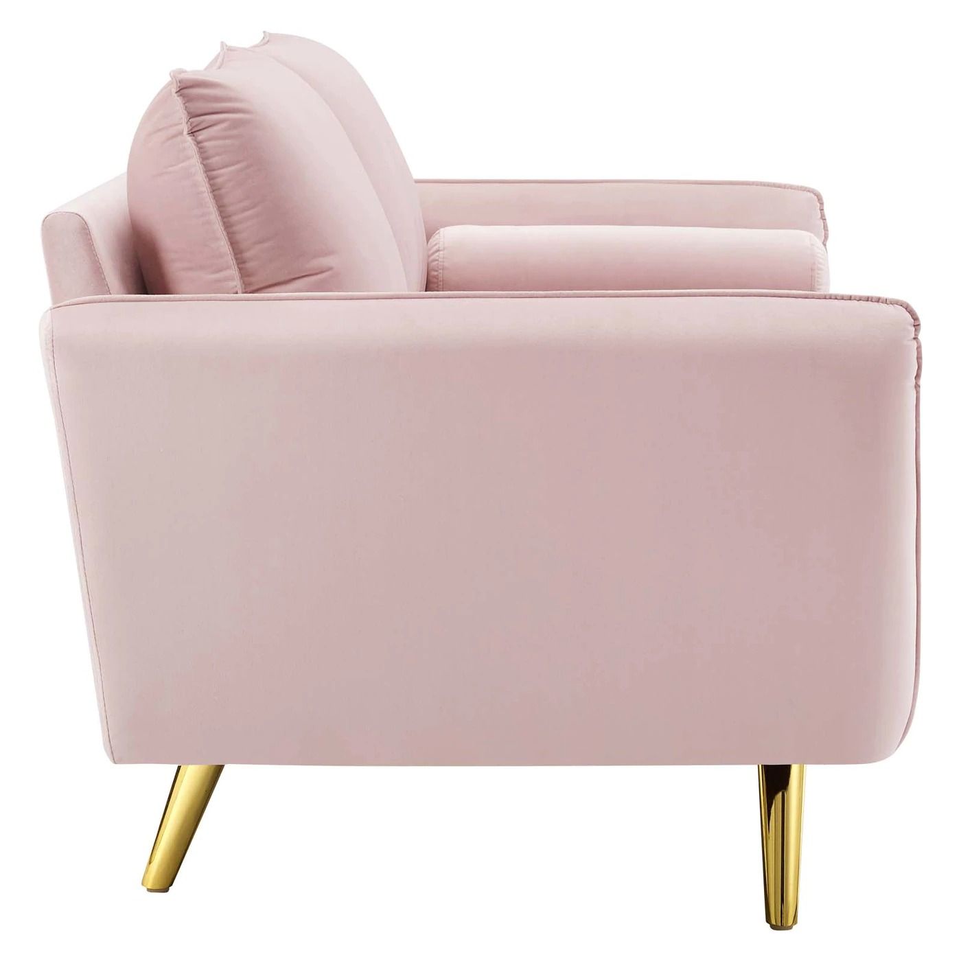 Evie Performance Velvet Sofa - Pink thumbnail 4