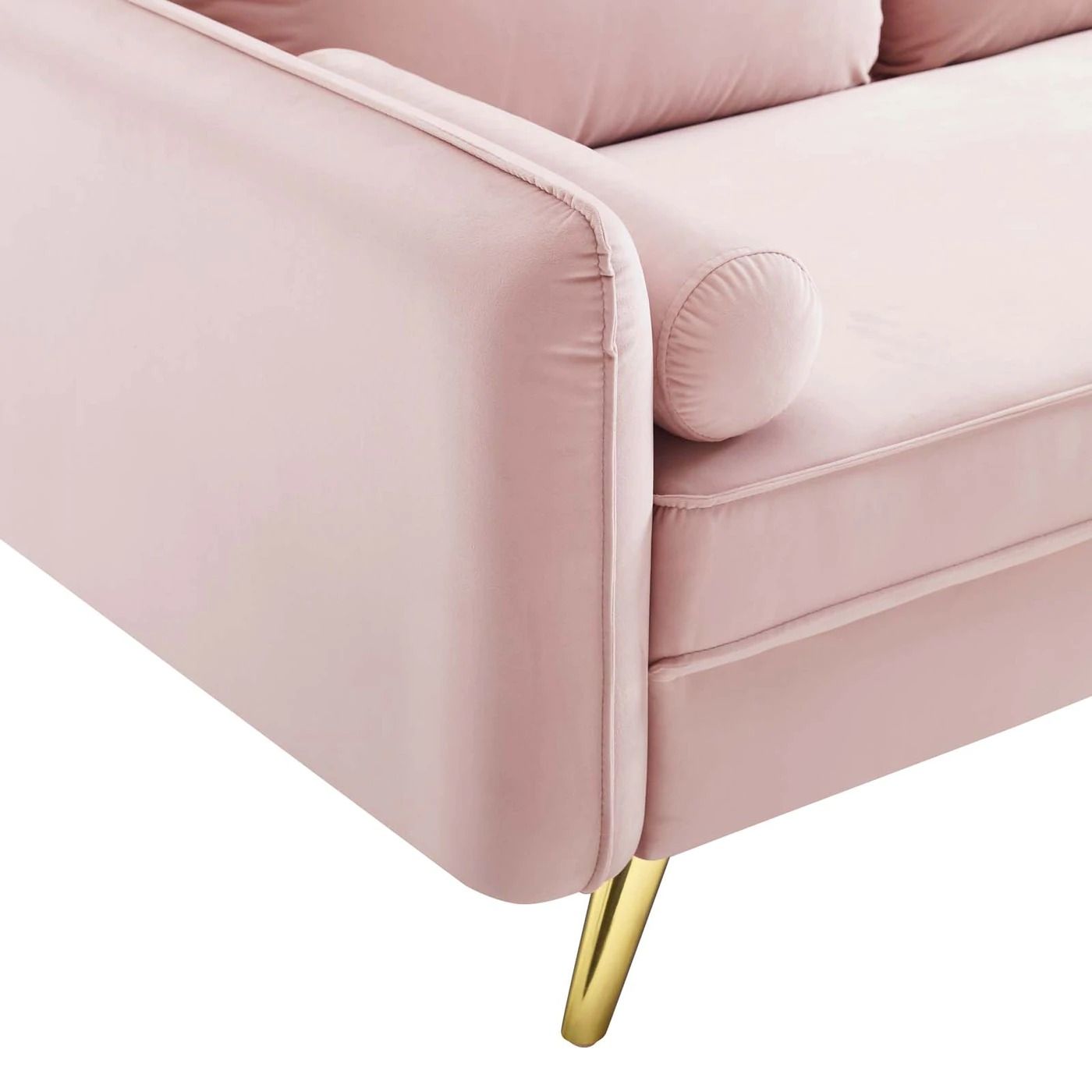 Evie Performance Velvet Sofa - Pink thumbnail 6