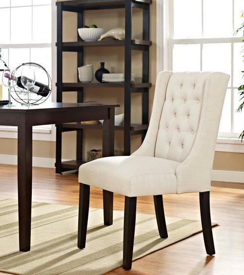 Troban Fabric Dining Chair - Cream thumbnail 4