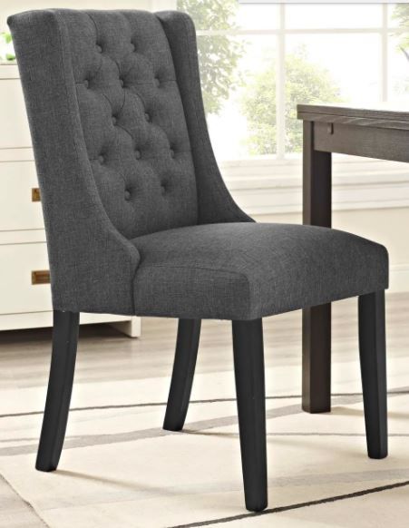 Troban Fabric Dining Chair - Charcoal thumbnail 2