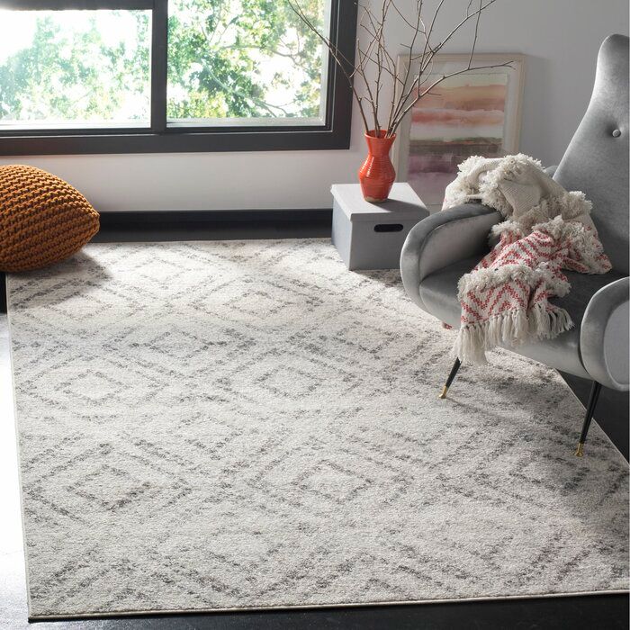 Shelva Geometric Light Gray Area Rug12'x12' thumbnail 2