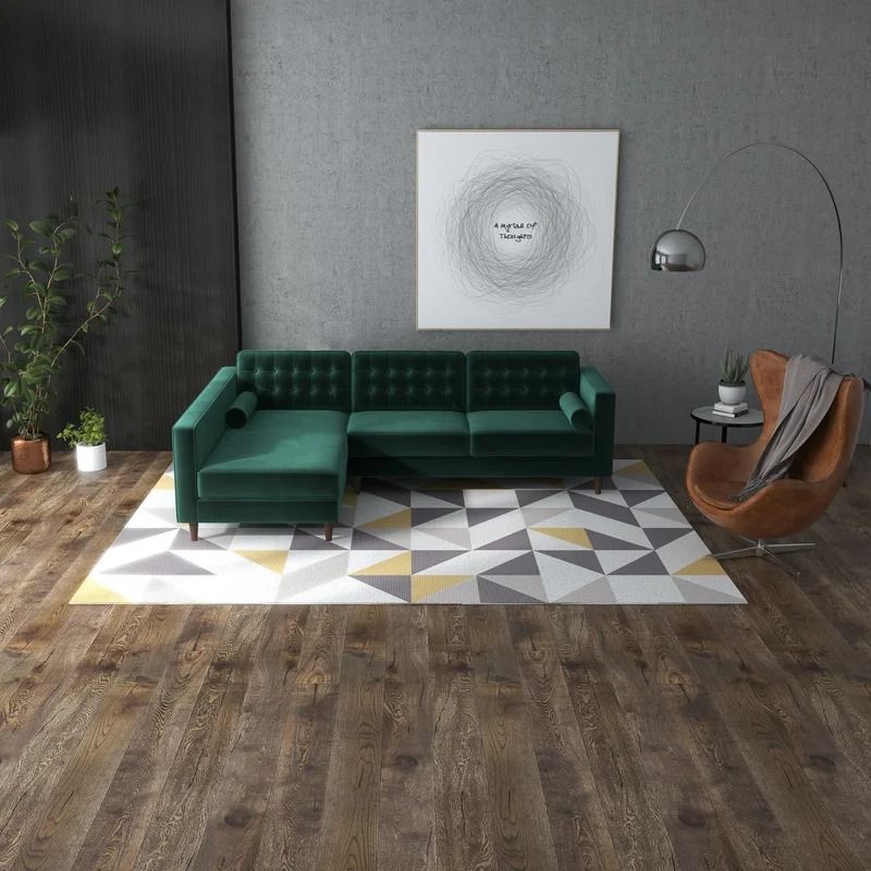 Anton Wide Velvet Sofa & Chaise thumbnail 2