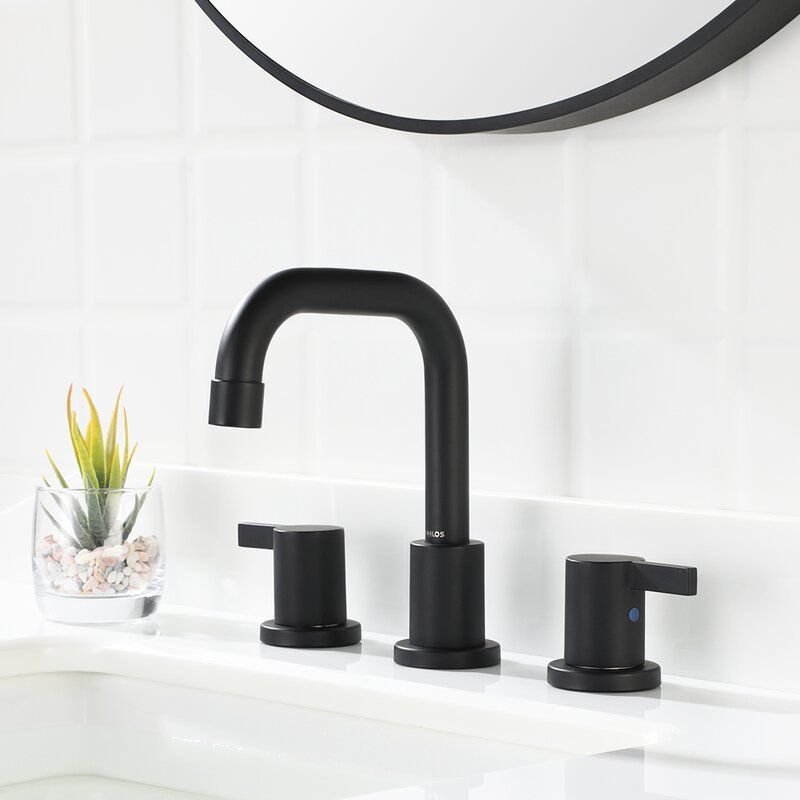 Widespread Bathroom Faucet With Drain Assembly thumbnail 3