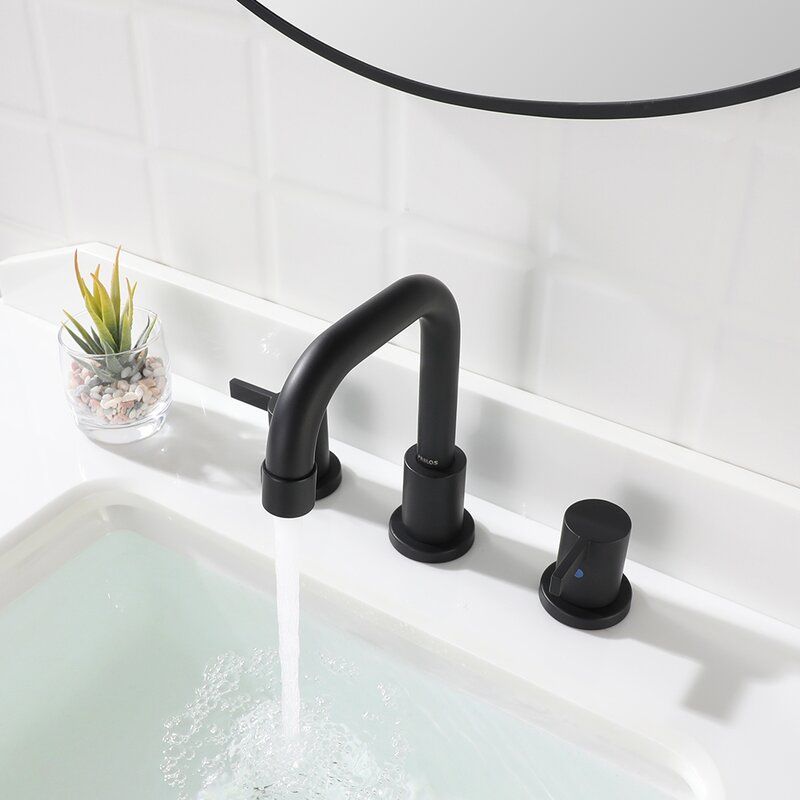 Widespread Bathroom Faucet With Drain Assembly thumbnail 4