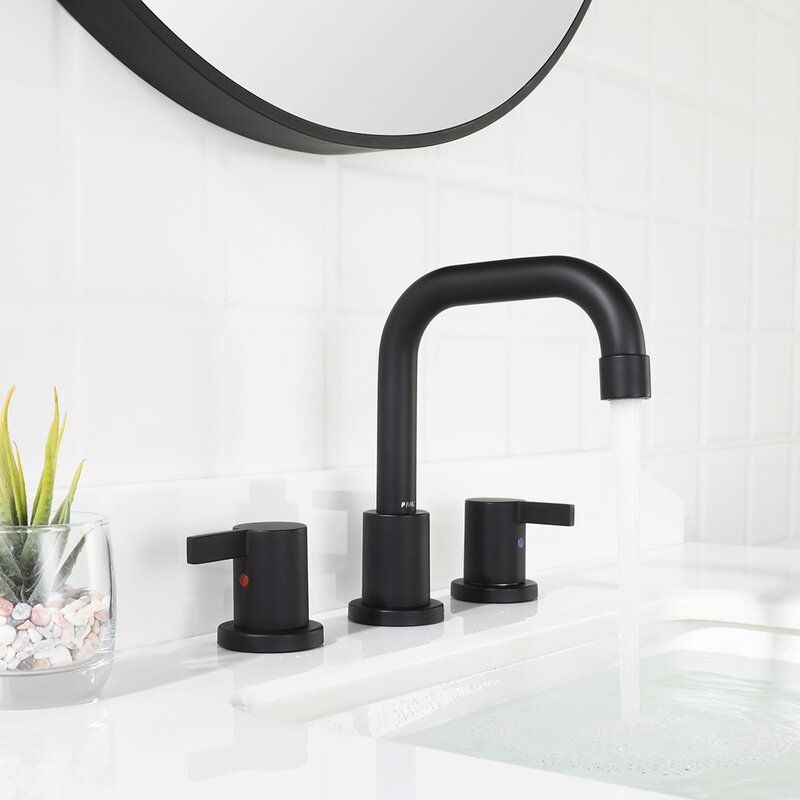Widespread Bathroom Faucet With Drain Assembly thumbnail 5